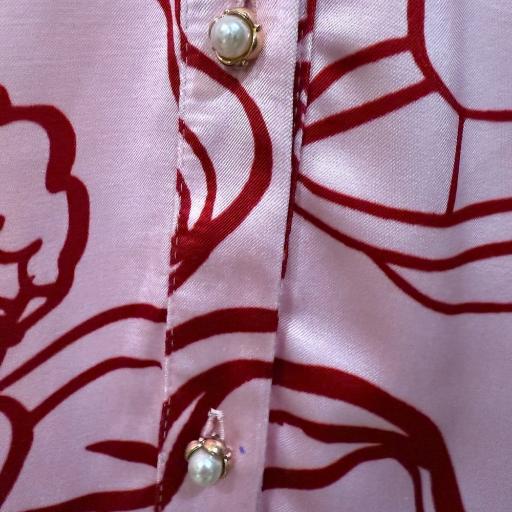 Vow Studio “Here Comes Love”  Pink and Red Blouse Size 8 NWT - Picture 7 of 7